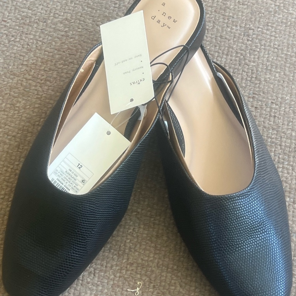 a new day Slip on me or color black size 12 new in box.